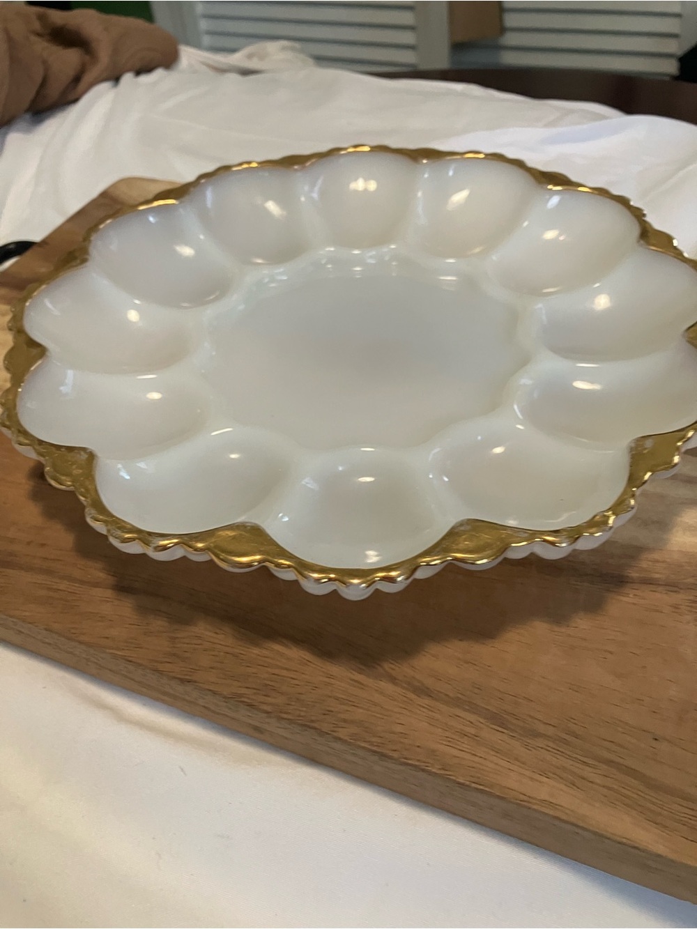 Vintage Anchor Hocking Deviled Egg Plate Server